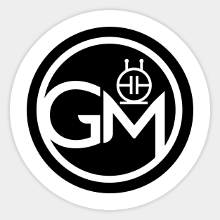 Growler Media Logo Round Black Sticker